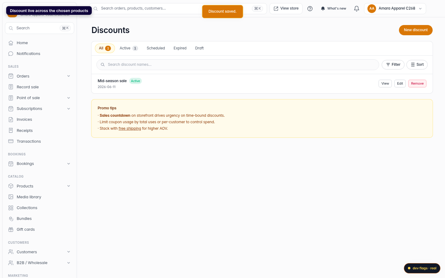 Discount several products at once: step 6 (web)