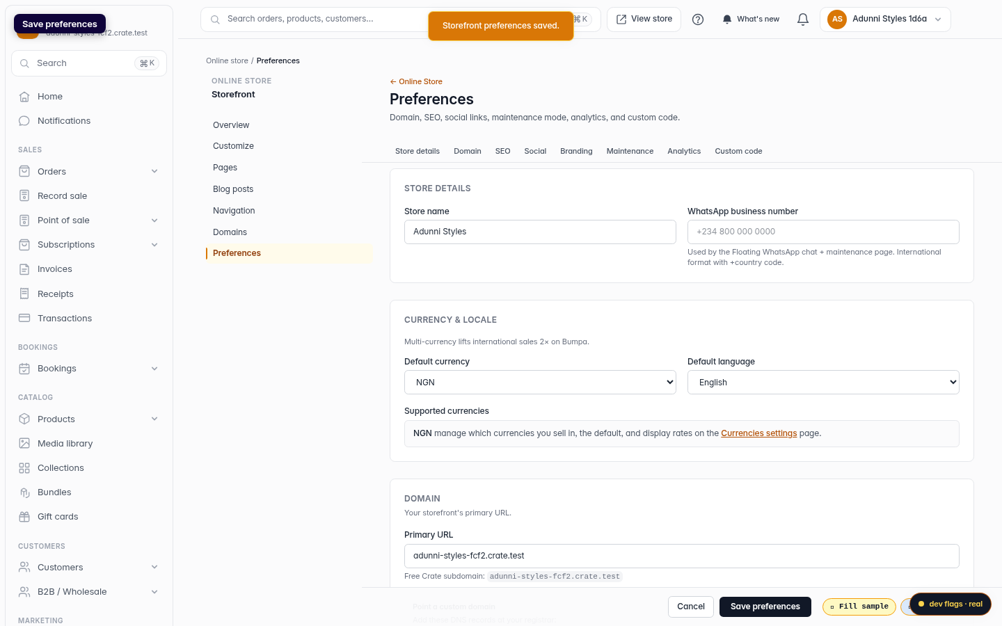 Add Google Analytics to your store: step 4 (web)