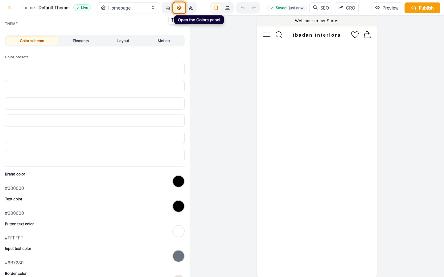 Change your theme colour: step 2 (web)