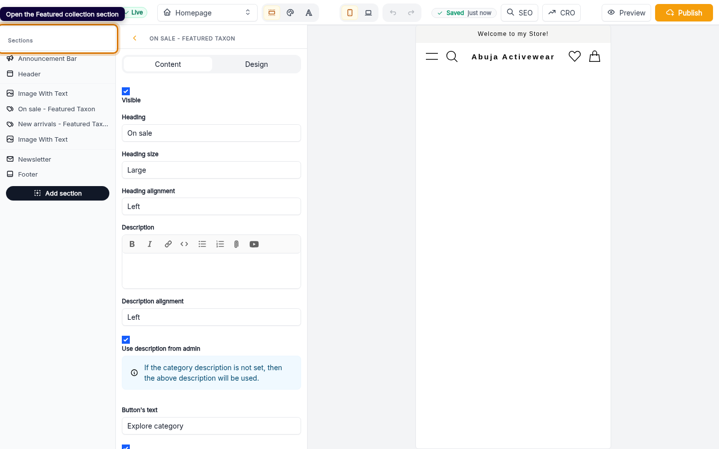 Change which products show on your store: step 2 (web)