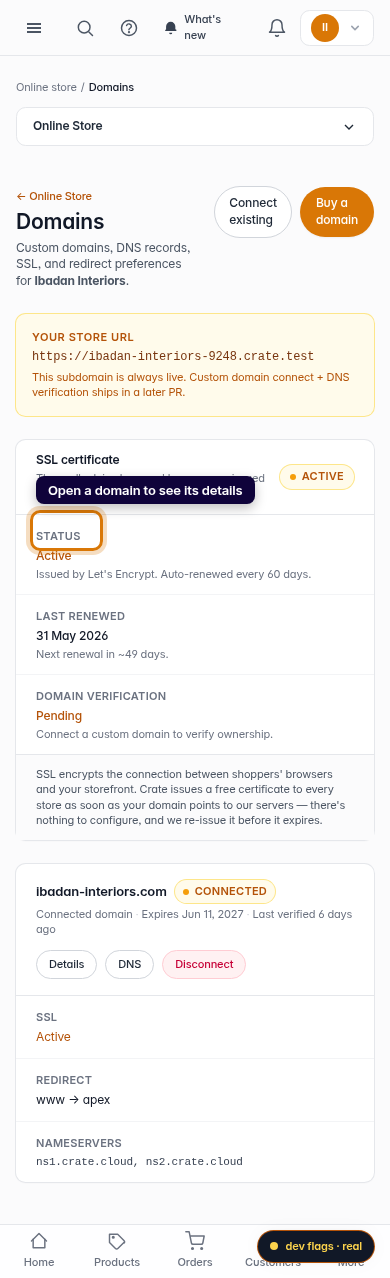 Check your domain details and history: step 1 (mobile)