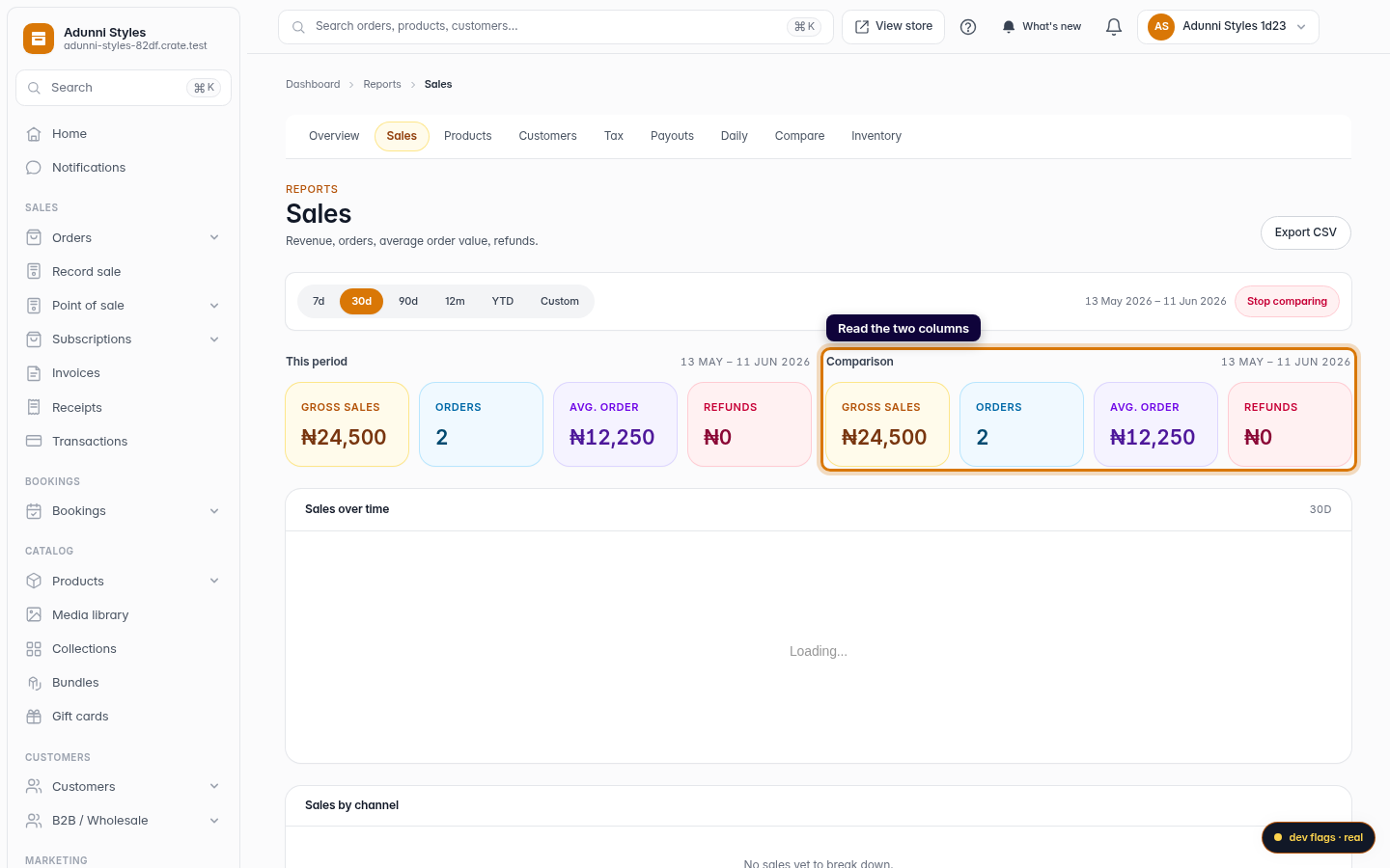 How to Compare Analytics by Date Range: step 3 (web)