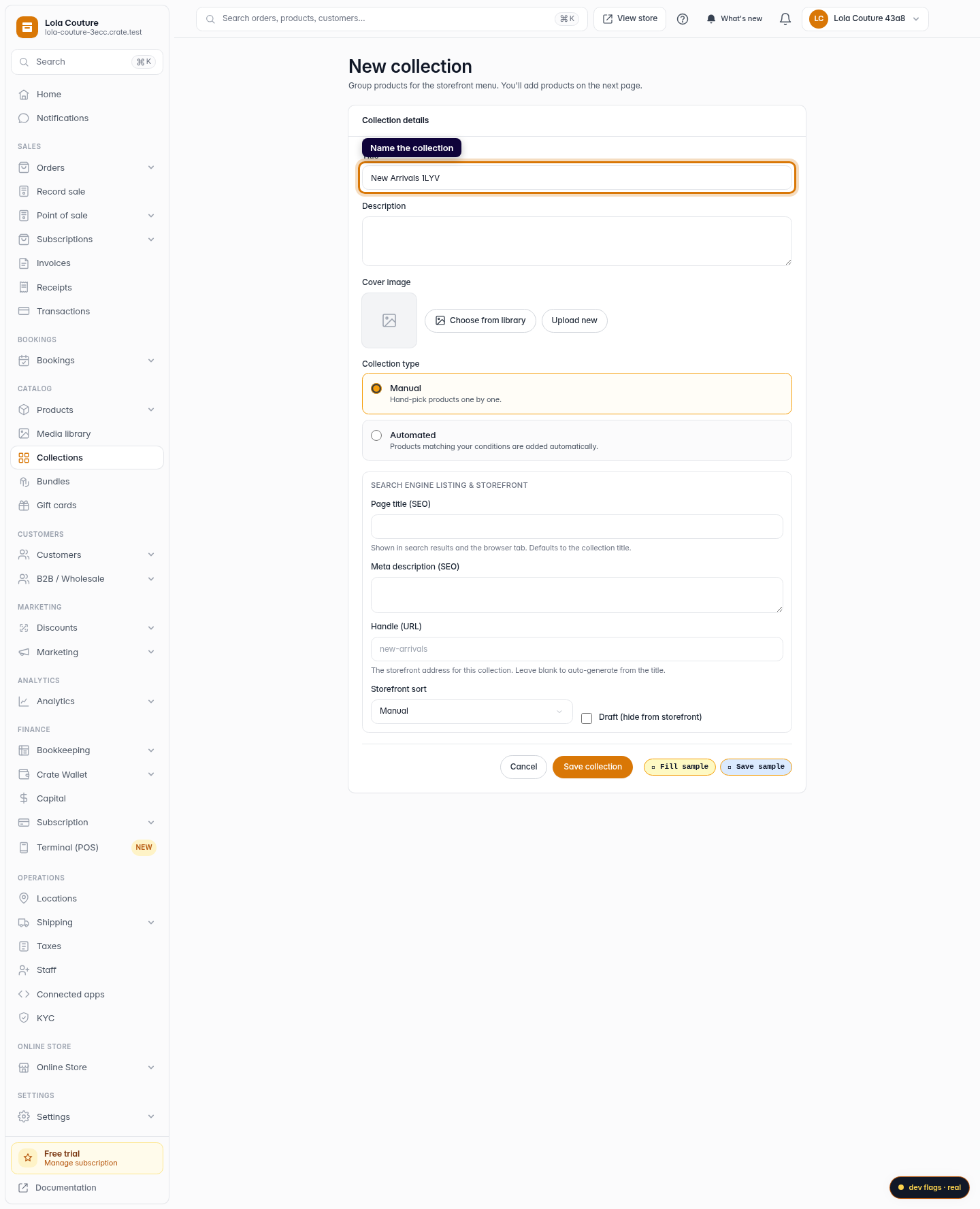 Create, edit or delete a collection: step 3 (web)