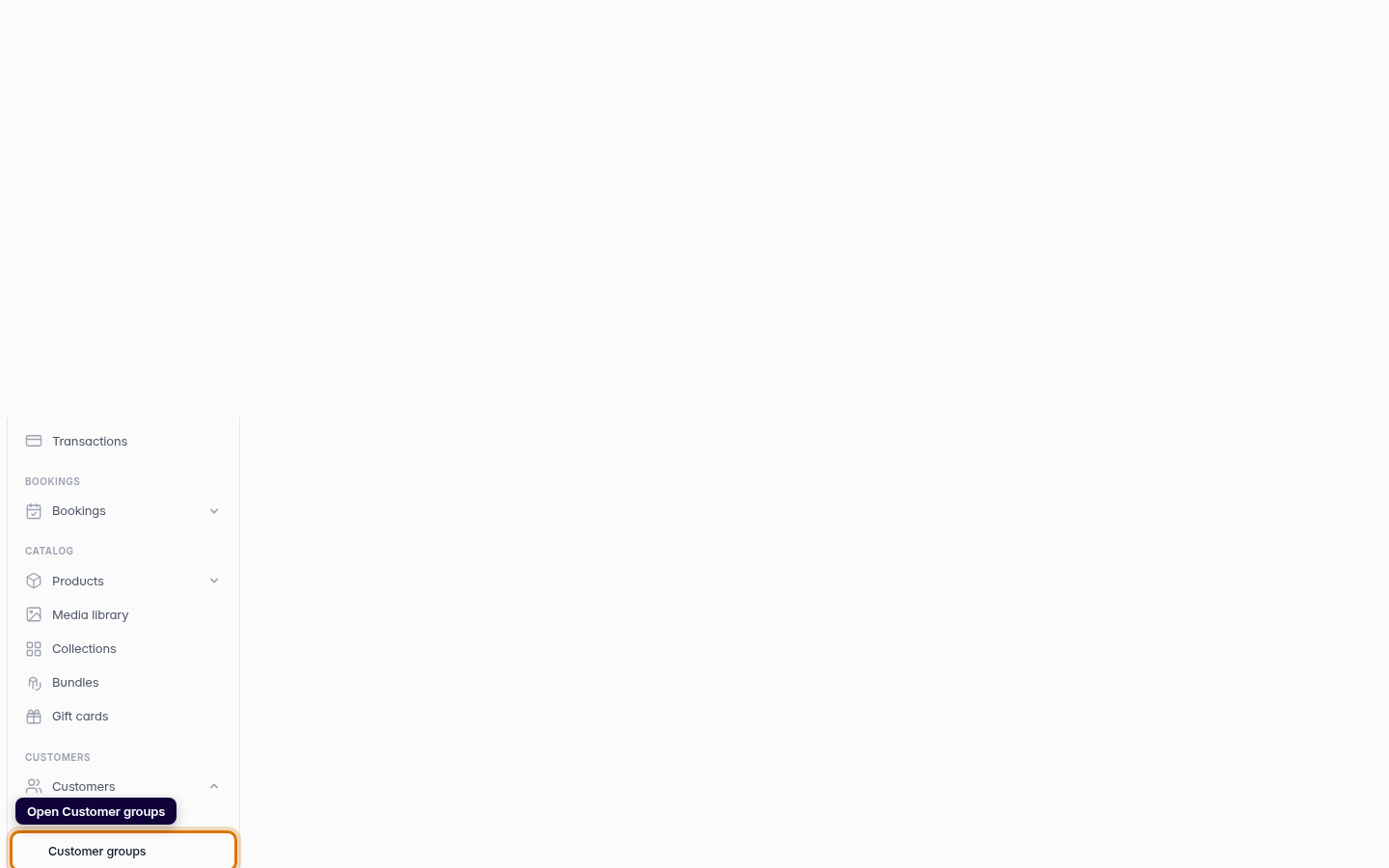 How to edit customer groups: step 1 (web)