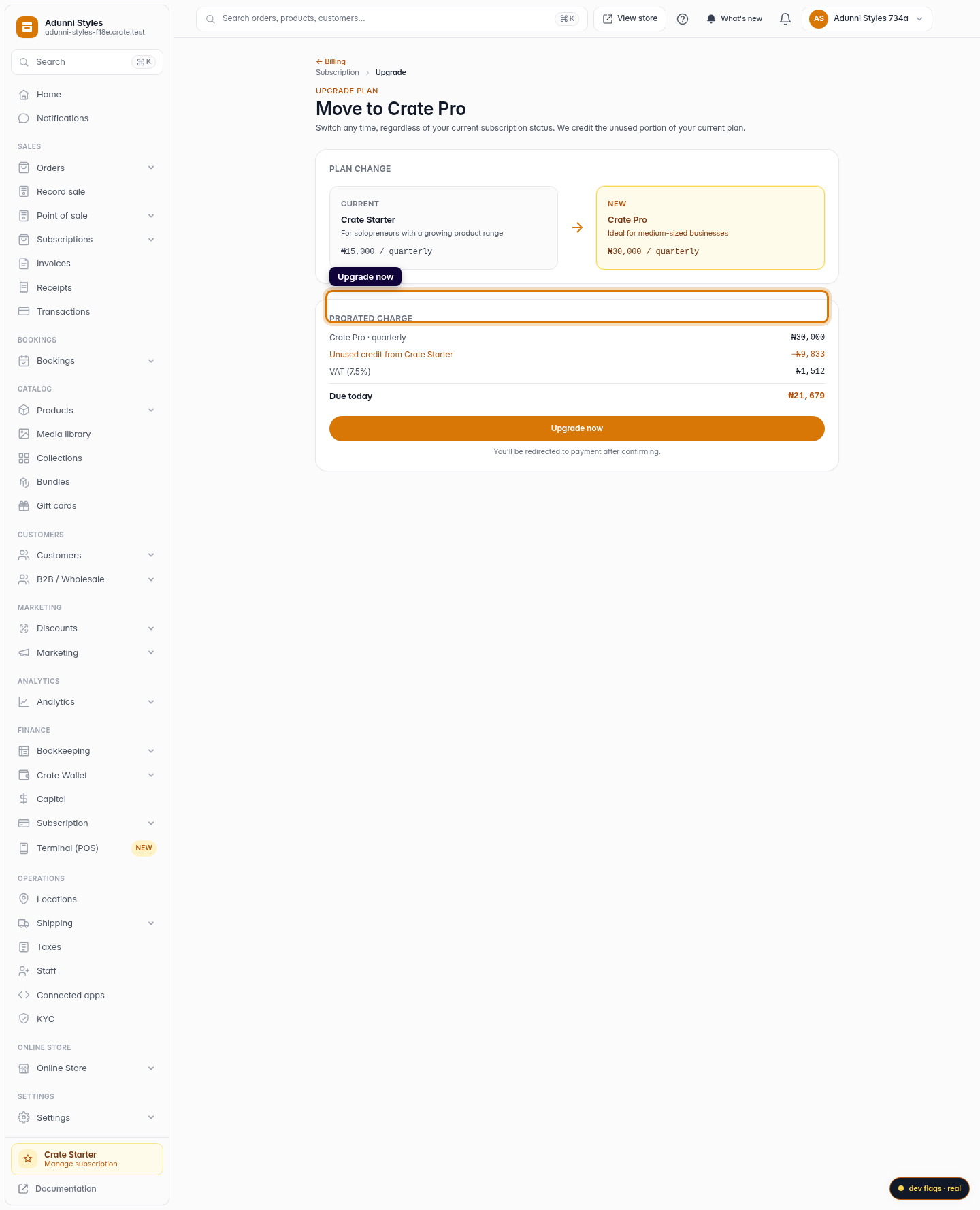Upgrade your current plan: step 3 (web)