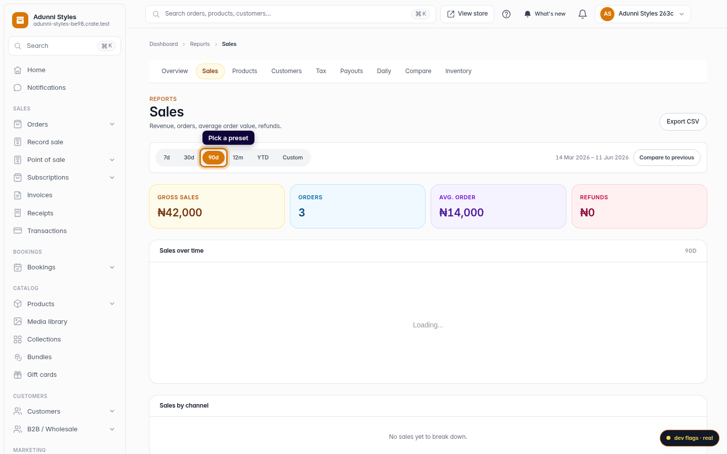 How To View Analytics For a Particular Period: step 3 (web)