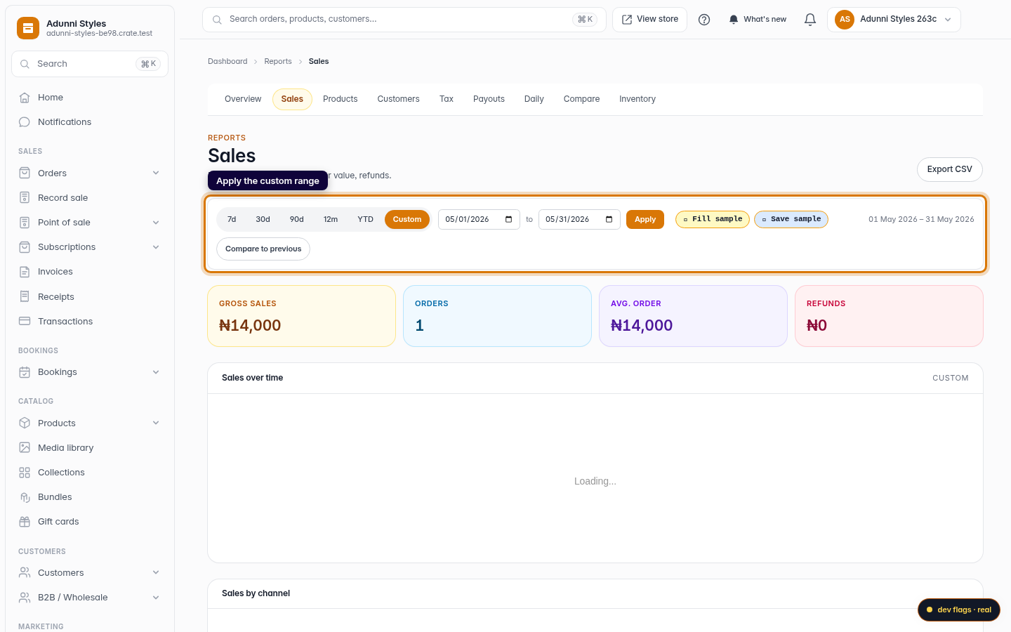 How To View Analytics For a Particular Period: step 5 (web)