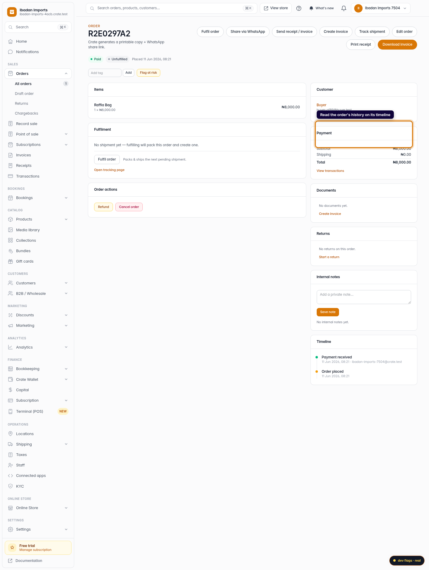Order optimisation and edit history: step 4 (web)
