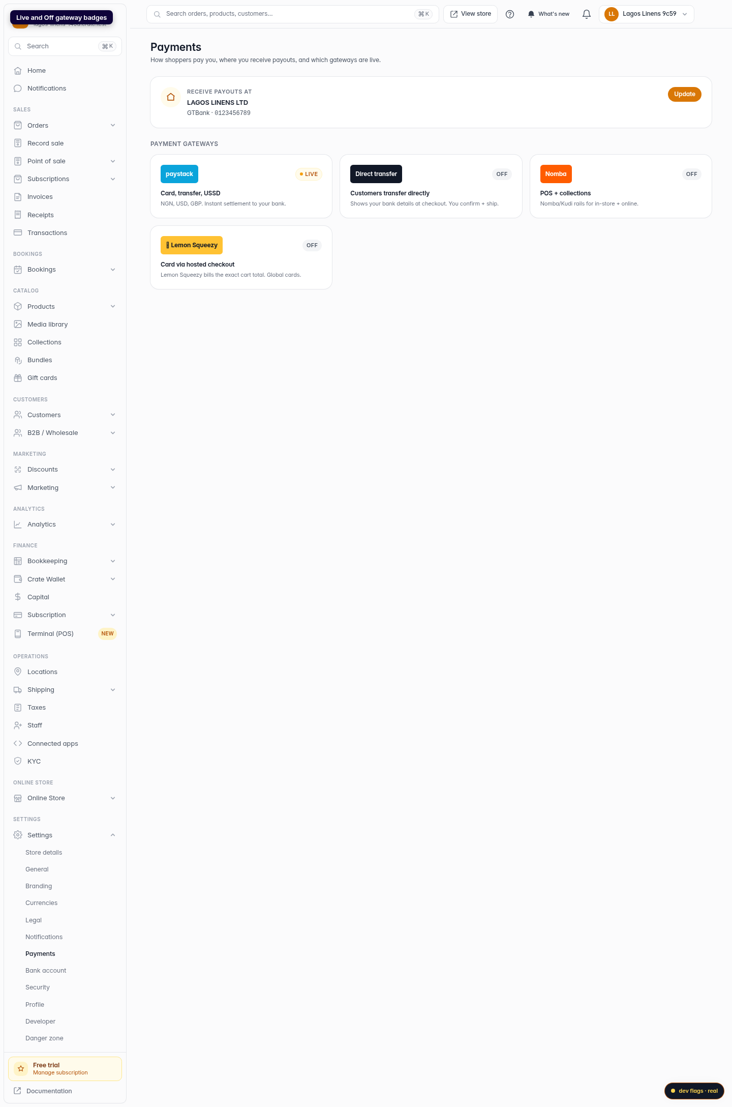 Payment methods: step 3 (web)