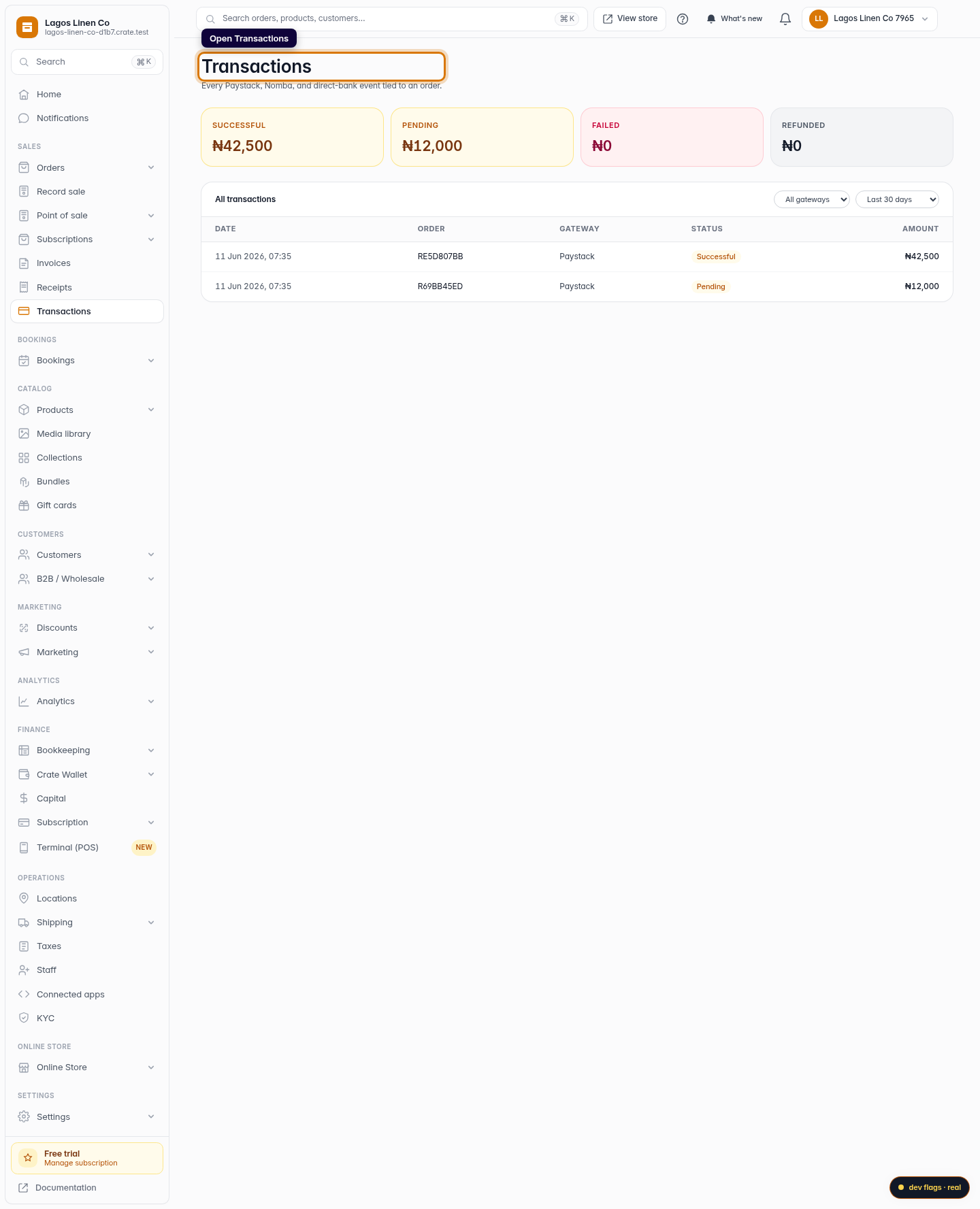 Payment remittance: step 1 (web)