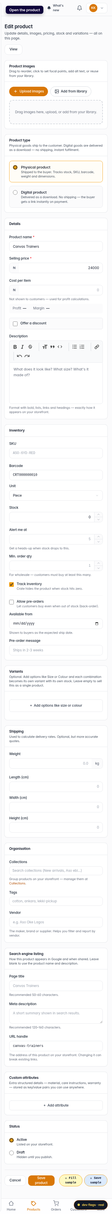 Print a barcode: step 1 (mobile)