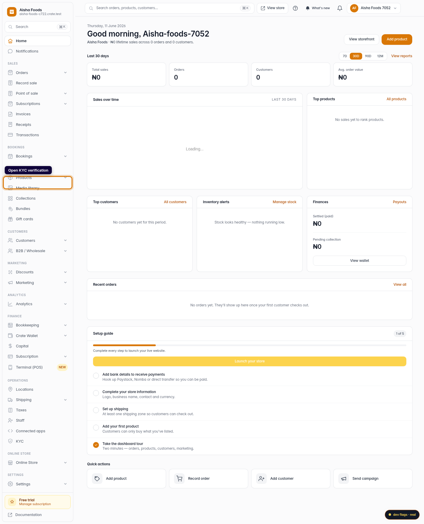 KYC tiers and wallet withdrawal limits: step 1 (web)